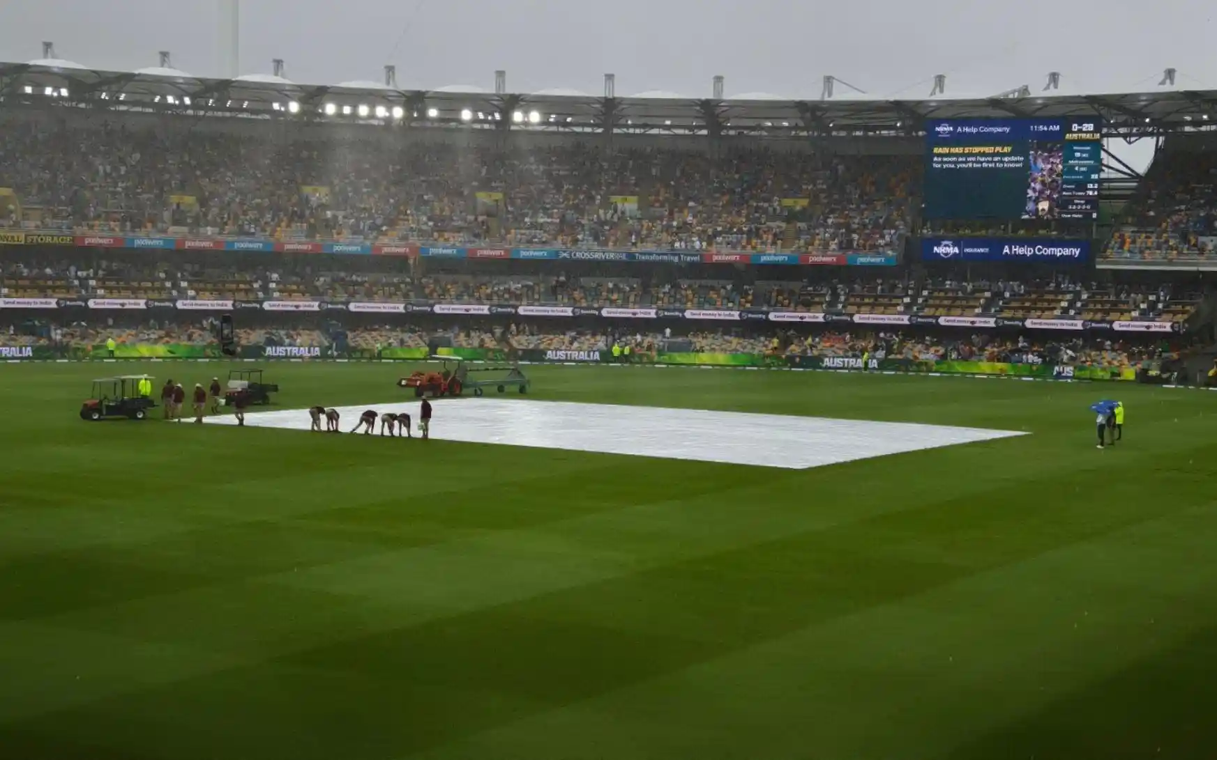 Australia Vs India: Rain Stops Play At Gabba As Khawaja, McSweeney Frustrate Visitors